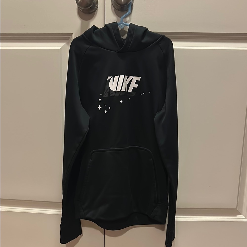 Nike Black Hoodie with White Logo